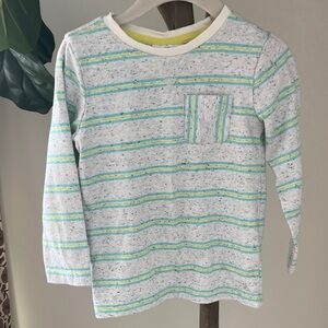 Tommy Bahama Kids Long Sleeve Shirt - Blue and Green Stripes
